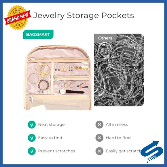 Lightweight Travel Backpack with Shoe Compartment Water-Resistant Carry On - Picture 6 of 6